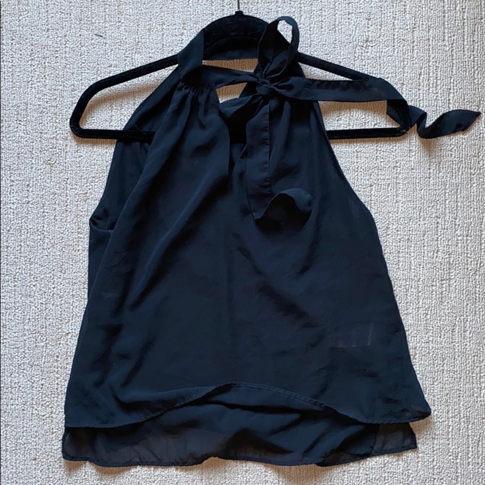 BR Dark Grey Halter Top w/ Adjustable Bow